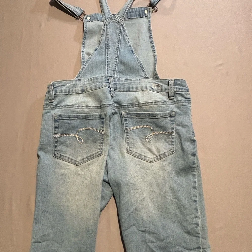 Kids Denim Overalls‎ the legs were trimmed up